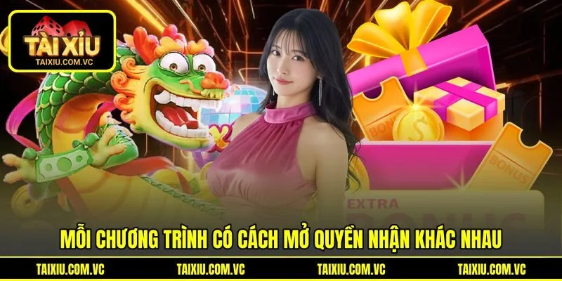 Mỗi chương trình có cách mở quyền nhận khác nhau Mỗi chương trình có cách mở quyền nhận khác nhau